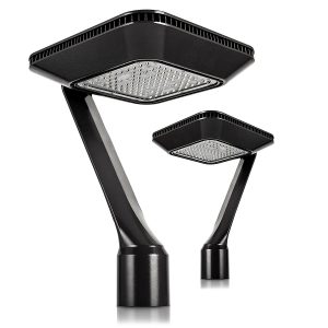 100w Post Top Area Light Ip65 5000k 13,000lm With Etl Dlc Listed Brown Finish